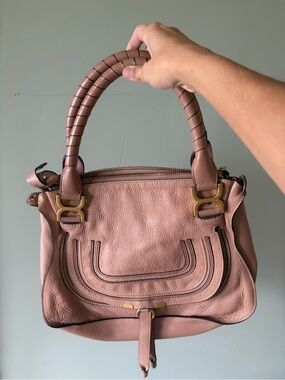 Chloe Pink Leather Top-Handle Shoulder Bag